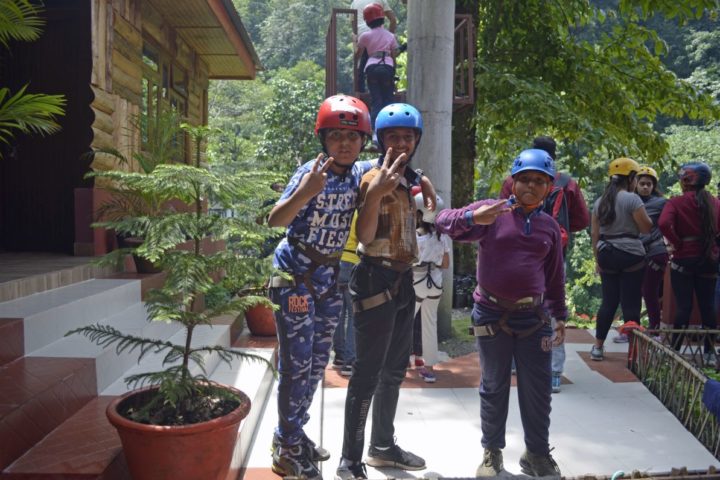 Excited for zipline in Gangtok